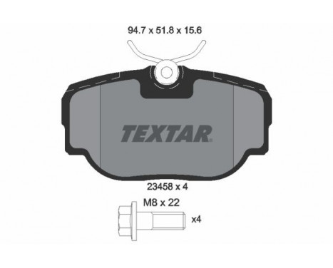 Brake Pad Set, disc brake 2345801 Textar, Image 2