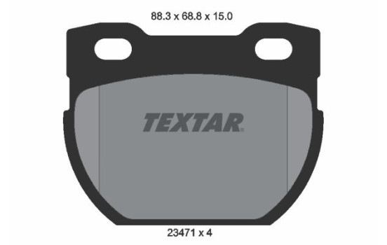 Brake Pad Set, disc brake 2347101 Textar, Image 2