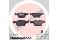 Brake Pad Set, disc brake 23474.195.1 Zimmermann