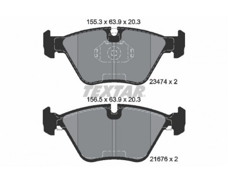 Brake Pad Set, disc brake 2347402 Textar, Image 2