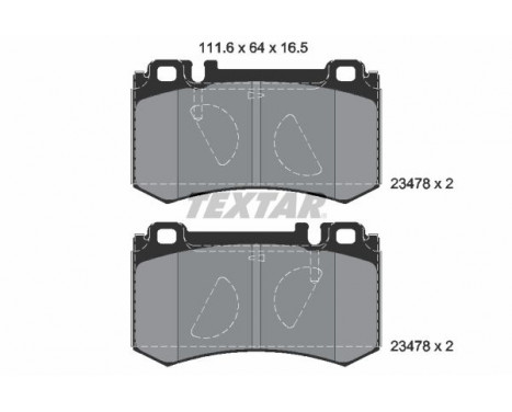 Brake Pad Set, disc brake 2347801 Textar, Image 2