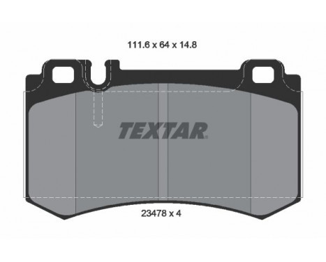 Brake Pad Set, disc brake 2347802 Textar, Image 2