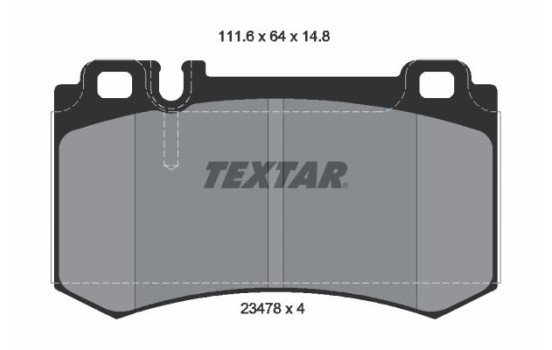 Brake Pad Set, disc brake 2347802 Textar, Image 2