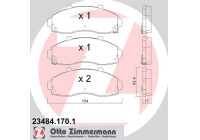 Brake Pad Set, disc brake 23484.170.1 Zimmermann