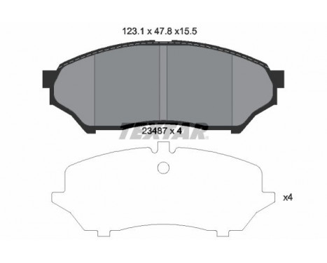 Brake Pad Set, disc brake 2348701 Textar