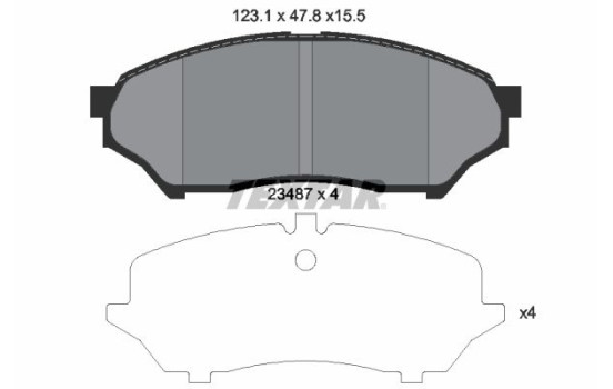 Brake Pad Set, disc brake 2348701 Textar