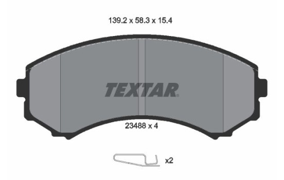 Brake Pad Set, disc brake 2348801 Textar