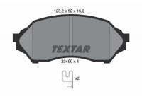 Brake Pad Set, disc brake 2349002 Textar