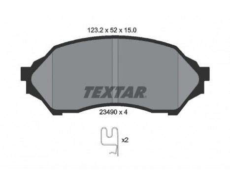 Brake Pad Set, disc brake 2349002 Textar