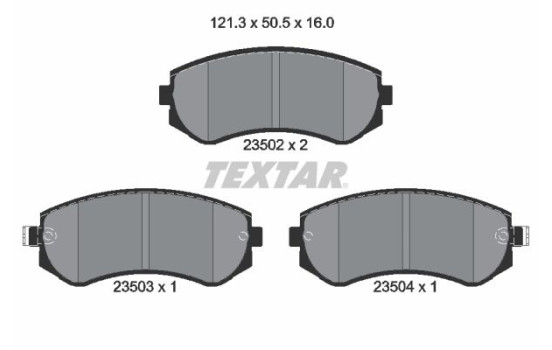 Brake Pad Set, disc brake 2350201 Textar