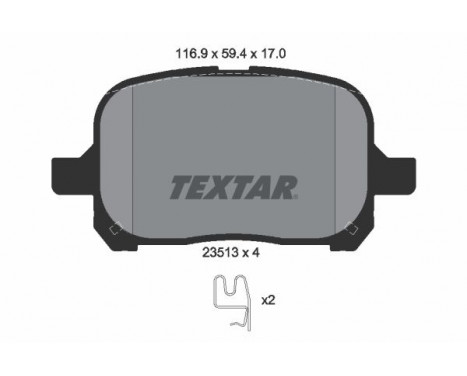 Brake Pad Set, disc brake 2351302 Textar