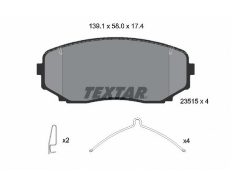 Brake Pad Set, disc brake 2351503 Textar