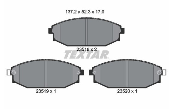 Brake Pad Set, disc brake 2351801 Textar
