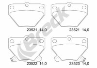 Brake pad set, disc brake 23521 00 704 10 Breck