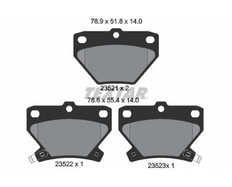 Brake Pad Set, disc brake 2352101 Textar