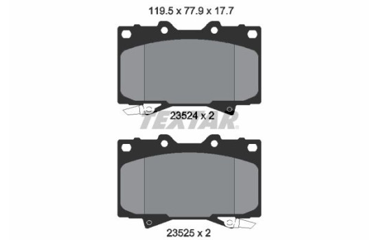 Brake pad set, disc brake 2352402 Textar