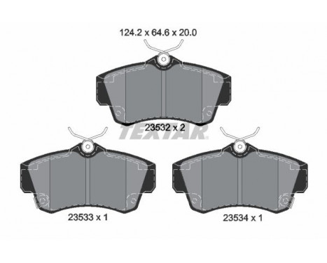 Brake Pad Set, disc brake 2353202 Textar, Image 2