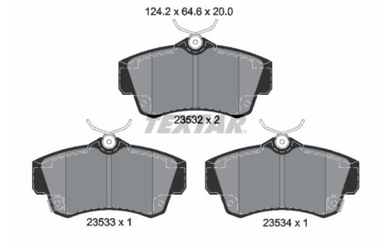 Brake Pad Set, disc brake 2353202 Textar, Image 2