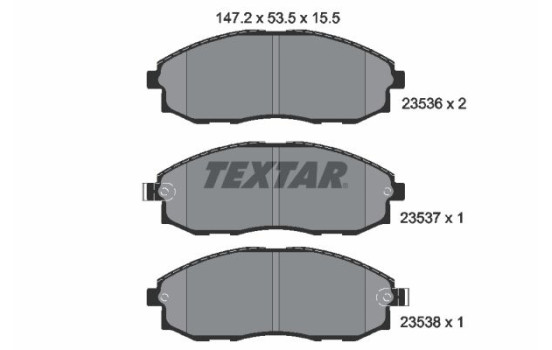 Brake Pad Set, disc brake 2353601 Textar