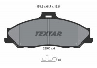 Brake Pad Set, disc brake 2354001 Textar