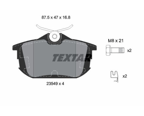 Brake Pad Set, disc brake 2354901 Textar, Image 2