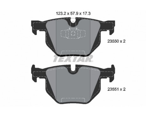 Brake Pad Set, disc brake 2355001 Textar, Image 2