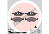 Brake Pad Set, disc brake 23552.180.1 Zimmermann