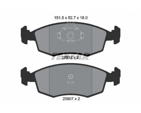 Brake Pad Set, disc brake 2355202 Textar