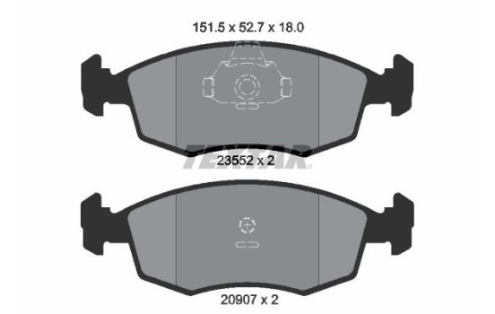 Brake Pad Set, disc brake 2355202 Textar