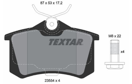 Brake Pad Set, disc brake 2355402 Textar