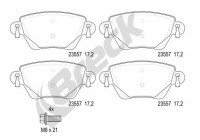 Brake pad set, disc brake 23557 00 704 10 Breck