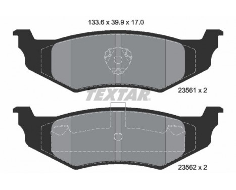 Brake Pad Set, disc brake 2356102 Textar, Image 2