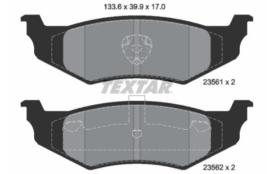 Brake Pad Set, disc brake 2356102 Textar, Image 2