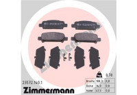 Brake Pad Set, disc brake 23572.140.1 Zimmermann