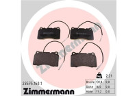Brake Pad Set, disc brake 23575.160.1 Zimmermann