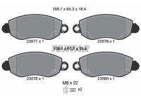 Brake Pad Set, disc brake 2357701 Textar
