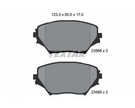 Brake Pad Set, disc brake 2358501 Textar