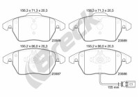 Brake pad set, disc brake 23587 00 701 10 Breck