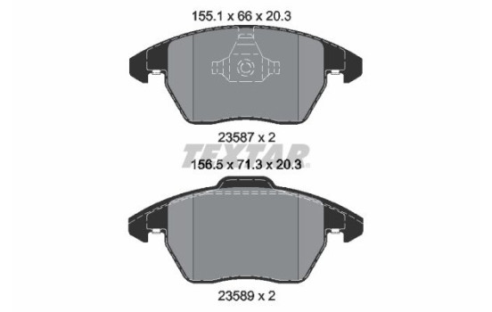 Brake Pad Set, disc brake 2358704 Textar, Image 2