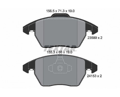 Brake Pad Set, disc brake 2358901 Textar, Image 2