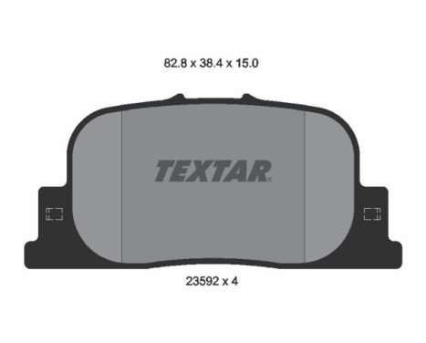 Brake pad set, disc brake 2359201 Textar