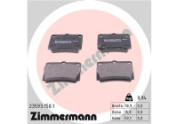 Brake Pad Set, disc brake 23593.150.1 Zimmermann