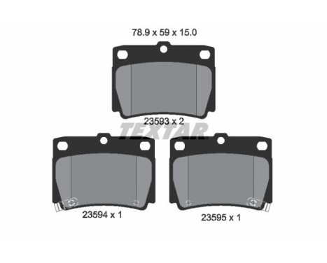 Brake Pad Set, disc brake 2359301 Textar