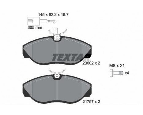 Brake Pad Set, disc brake 2360201 Textar, Image 2