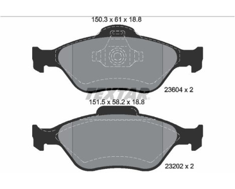 Brake Pad Set, disc brake 2360406 Textar, Image 2