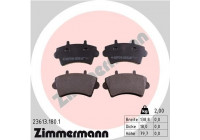 Brake Pad Set, disc brake 23613.180.1 Zimmermann