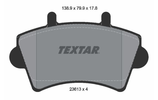 Brake Pad Set, disc brake 2361301 Textar, Image 2