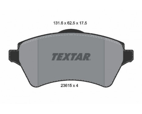 Brake Pad Set, disc brake 2361501 Textar, Image 2