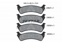 Brake Pad Set, disc brake 2362701 Textar