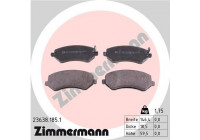 Brake Pad Set, disc brake 23638.185.1 Zimmermann